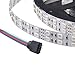 Alarmpore 16.4FT Double Row 5050 SMD 5M 600LEDs RGB Flexible LED Strip Rope Lights 120LEDs/M Not Waterproof String Light Tape 12V DC