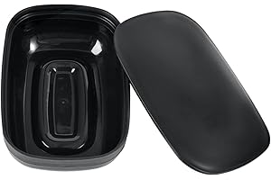 Quatish Travel Soap Container, 1 Pack Portable Soap Holder with Lid, Bar Soap Case, Soap Saver for Camping Gym Travel (Black)