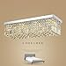 Siljoy Modern Crystal Chandelier 10-Lights Rectangular Flush Mount Pendant Ceiling Light Fixture Rectangle K9 Crystal Raindrop Chandelier for Dining Living Room Kitchen Island L47'' x W10'' x H10'