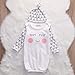 2pcs Baby Boys Girls Rompers Long Sleeve Cotton Eyes Rosy Cheeks Baby Gown Hat Infant Newborn Gift Sleepwear Set (3-6Months)