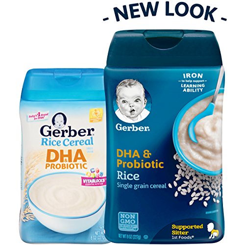 1 Gerber+Probiotic+Single+Grain+Baby+Cereal