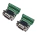 Sysly DB9 RS232 D SUB Male Adapter to 9 Position Terminal Breakout Board 2Pcs