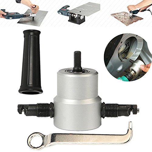 WXLAA Multi Function Metal Cutting Double Head Drill Ultimate Nibbler Saw Tool Cutter