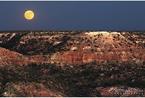 8x10 Palo Duro Photo -Full Moon Rising by TravLin Photography