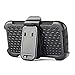 S4 Case,Galaxy S4 Case,Military Shockproof Protective Case and Holster for Galaxy S4 Dual layer Case with 360 Degrees Swivel Ring Kickstand (Black)