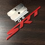 UpAuto SRT Emblem Badge Front Grill Grille Nameplate for Dodge Challenger Charger Jeep Grand Cherokee (Red)
