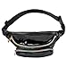 FZGJ Fanny Pack-PU Waterproof Rave Festival Hologram Travel Waist Bag (Black-02)