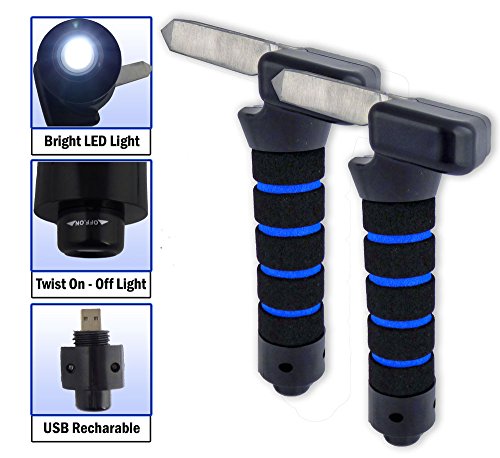 Car Door Assist Handle Automotive Standing Aid Cane With USB Rechargeable Light (2)