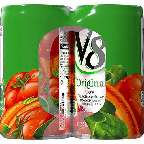 V8 ORIGINAL 100% VEGETABLE JUICE, 5.5 OZ CAN