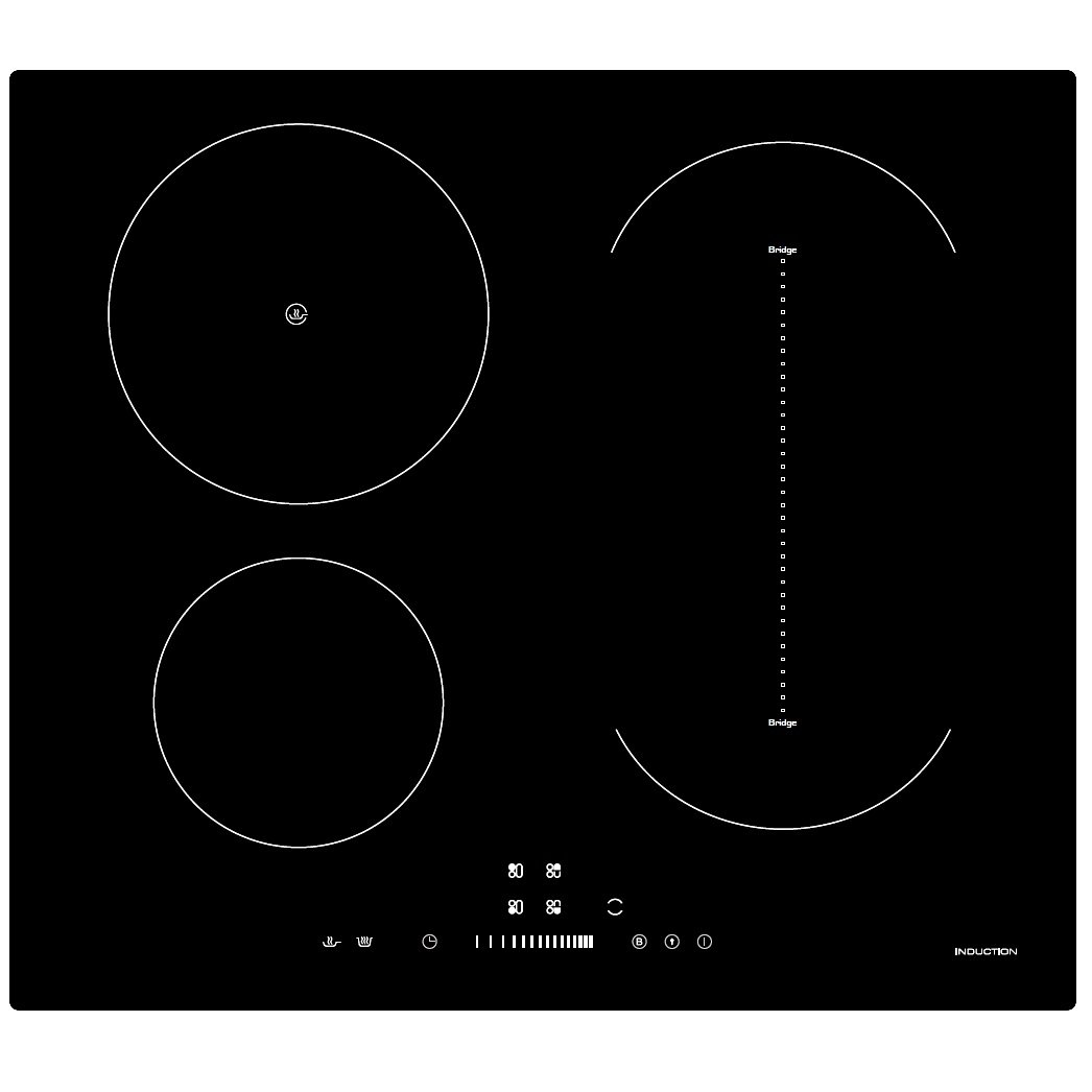 Cookology CIB605 Induction Hob | 60cm, Black, Built-in, Bridge Zone:  Amazon.co.uk: Large Appliances