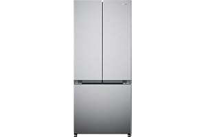 Upstreman 18.2 Cu.Ft French Door Refrigerator, 30 Inch Wide Kitchen Refrigerator, Frost-Free, Adjustable Shelves, Quiet and Energy Efficient Inverter Compressor Refrigerator for Home FD182-SS