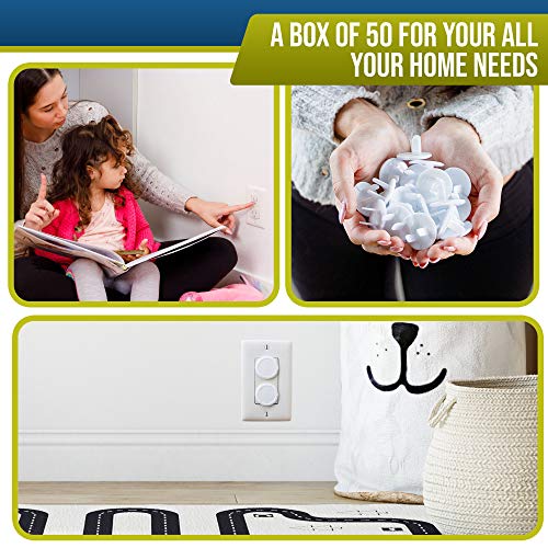 Outlet Covers Baby Proofing (50 Pack) By Wappa Baby Safe & Secure