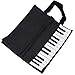 Sound harbor Music Handbag Tote Shopping Bag Gift Music Theme Bag (Black)