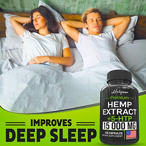 (2 Pack | 240 Pills) Hemp Oil Capsules 15 000MG of Pure Hemp Extract - Pain, Stress & Anxiety Relief - Natural Sleep & Mood Support - Made in The USA - Maximum Value - Rich in Omega 3, 6, 9 - Thumbnail 4