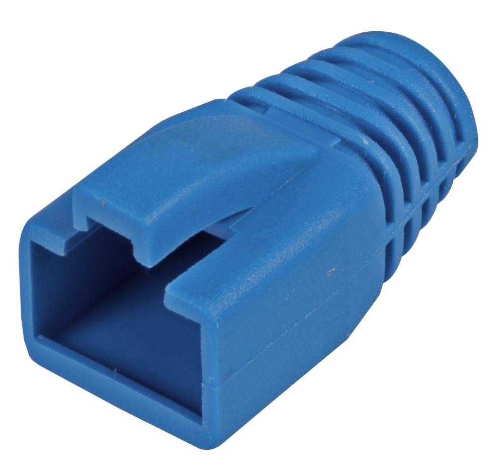 PRO SIGNAL RJ45 Strain Relief Boots – Blue, Pack of 5, Fits Up to 8mm Cables — image 1