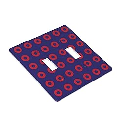 Phish Red Donut Circles On Blue Light Switch Cover