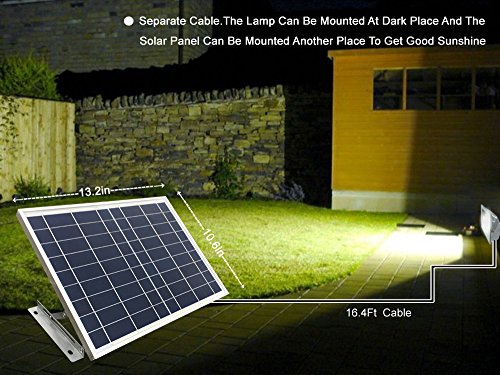 MicroSolar - HEAVY DUTY LIGHT FIXTURE - Lithium Battery - 120 LED IP65 Solar Flood Light --- Automatically Working from Dusk to Dawn at Good Sunshine // Wall / Ground Mounted // FL4-B
