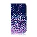 Nccypo Slim PU Leather Magnet Wallet Case with Stylus, Screen Protector and Cleaning Cloth for Apple iPhone 4/4S - Purple Blue Spots