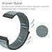Fintie Band for Galaxy Watch 42mm & Galaxy Watch Active & Gear Sport & Gear S2 Classic, 20mm Quick Release Nylon Sport Loop Smartwatch Replacement Strap Bands with Adjustable Closure - Storm Gray