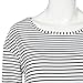 Clearance! ZOMUSA Women Black and White Stripes Loose Pullover Long Sleeve Stripe Shirt Tops Blouse (XL, White)