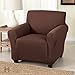Home Fashion Designs 1-Piece Spandex Slipcover Dawson Collection. (Chair, Mocha)