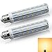 Bonlux Screw Socket E26 Base T10 LED Tubular Light Bulb 15w Warm White 120 Volts 3000k LED Corn Bulb(15 Watts Pack of 2)