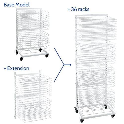 OFFICEROO Art Drying Rack 18 Shelves Extension Compatible With Base