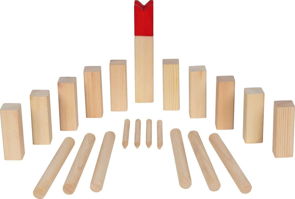 GOKI - Kubb, Vikings Set, in Cotton Bag Table, Brown (56324)