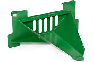 Titan Attachments Economy Series Stump Bucket Tree Scoop Digger, Fits John Deere Hook and Pin, Serrated Leading Edge, Ideal for Light Duty Root Ripping and Removing Smaller Tree Stumps