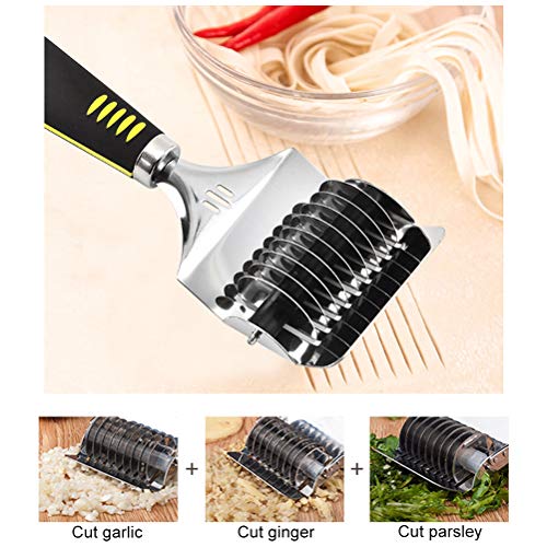Pasta Drying Rack,Uspacific Household Noodle Dryer Folding with Stainless Steel Noodle Latticefor Kitchen(Tender yellow)