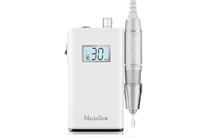 MelodySusie Entry-Level Clip-On Cordless Nail Drill, SC320H 30000RPM Popular Classic E-File with LCD Display for Manicure Shaping & Gel Removal, Perfect for Training, Nail Art Practice & Home Use