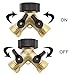 Maggift Brass Splitter, 2-Way Y Brass Hose Connectors