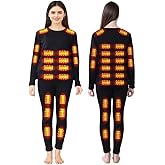 DIMHLCDZA Heated Thermal Underwear for Men Women USB 42 Zone Intelligent Heated Thermals top and Heated Pants Set/S-4XL