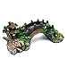 Dimart Super Magical Aquarium Resin Decoration Colorful Bridge Pavilion Tree Rockery for Fish Tank Multicolor