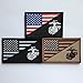 SpaceAuto USA American Flag w/ Marine Corps USMC Military Tactical Morale Badge Patch 3