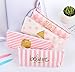 FreedI Canvas Pencil Case Pouch Zipper Closure Cosmetic Makeup Bag Cute Pen Stationery Holder