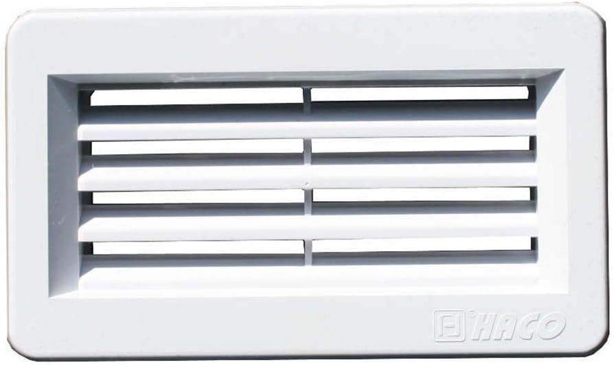 Door ventilation grille, ventilation grille, door air grille, door grille, white, 110x55 mm, made of high-quality ASA plastic