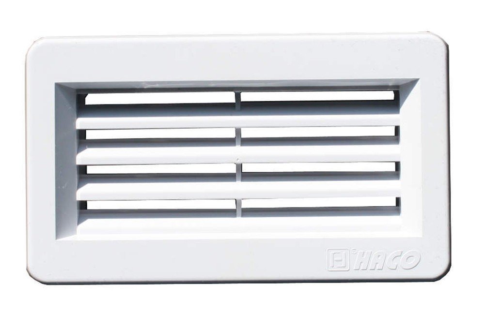 Door ventilation grille - ventilation grille - door air grille - door grille - white - 110x55 mm - made of high-quality ASA plastic - bathroom, kitchen for retrofitting