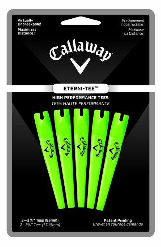 Callaway Eterni-Tees - 5 Count Large, 3 1/4-Inch (Lime Green)