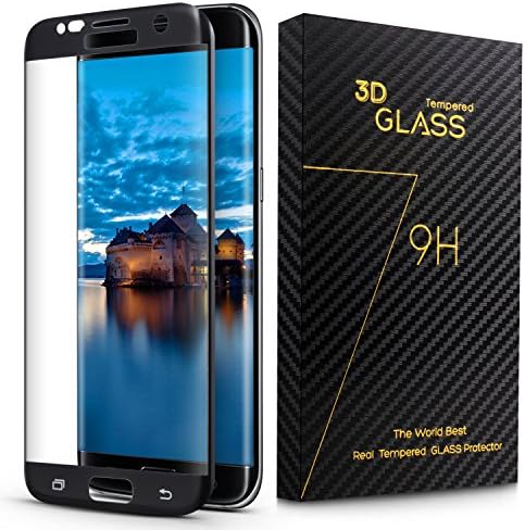 DigiBona Galaxy S7 Edge Tempered Glass 3D Full Coverage Screen Protector, Black