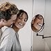 GURUN 8 Inch Bronze Magnifying Makeup Mirror Wall Mounted for Bathroom with 10X Magnification Oil Rubbed Bronze M1207O(8in,10X)
