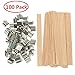 100 Piece 5 inch Wood Candle Wicks for Candle Making and Candle DIY (100 Pack)