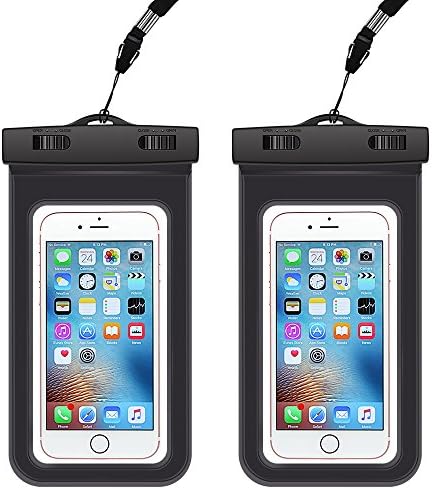 Waterproof Phone Case, AndHot 2 Pack Universal Waterproof Phone Bag Dry Pouch for Outdoor Sports Water Games for iPhone X 8 7 6 6s Plus, Samsung Galaxy S9 S8 Plus S7 J7 Note 8, Google Pixel 2, HTC, LG