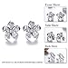 Pegaffi 925 Silver Plumeria Flower Stud Earrings CZ Hawaiian Jewelry for Girls