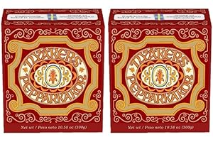 Nyåkers Nyakers Pepparkakor Swedish Original Ginger Snaps Cookies - Vegan Dairy-Free Snacks Gourmet Food Gift Sets 300g 2pk, Red