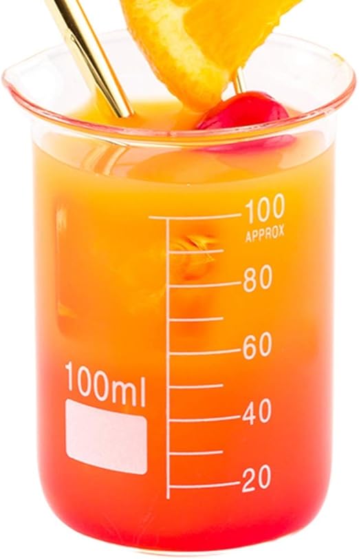 Amazon Com Borosilicate Glass Beaker Beaker Glass Beaker Drinking Cup 100 Ml Professional Grade Bar Drinkware 10ct Box Restaurantware Kitchen Dining