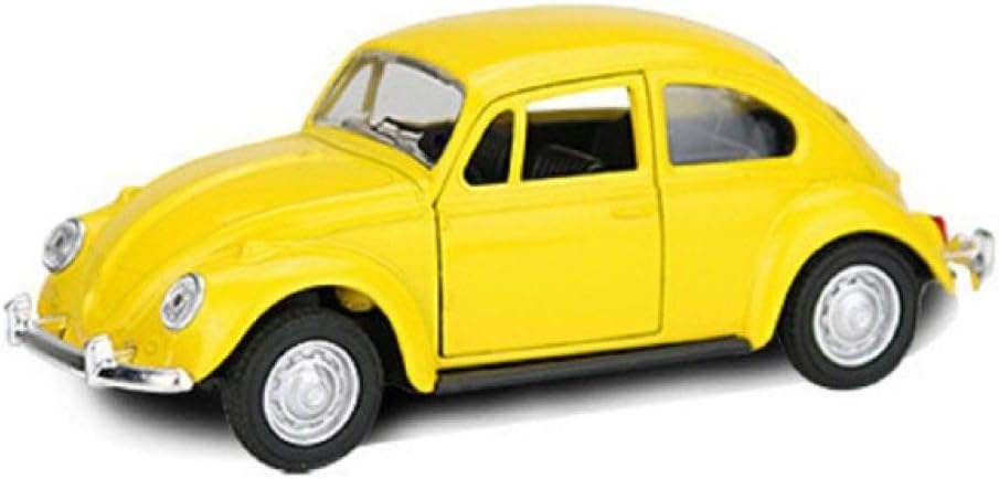 ZJHZN Vintage Beetle Diecast Pull Back Car Model Toy Children Gift Decorations Conveni,yellow