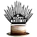 Game of Thrones Party Supplies Set - Happy Birthday Banner with Cake Toppers Party Decorations