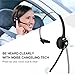 Mpow Pro (2-Pack) Truck Driver Bluetooth Headset/Office Headset, Wireless Over the Head Earpiece w/Mic, On-Ear Headset for Call Center, Skype, VoIP