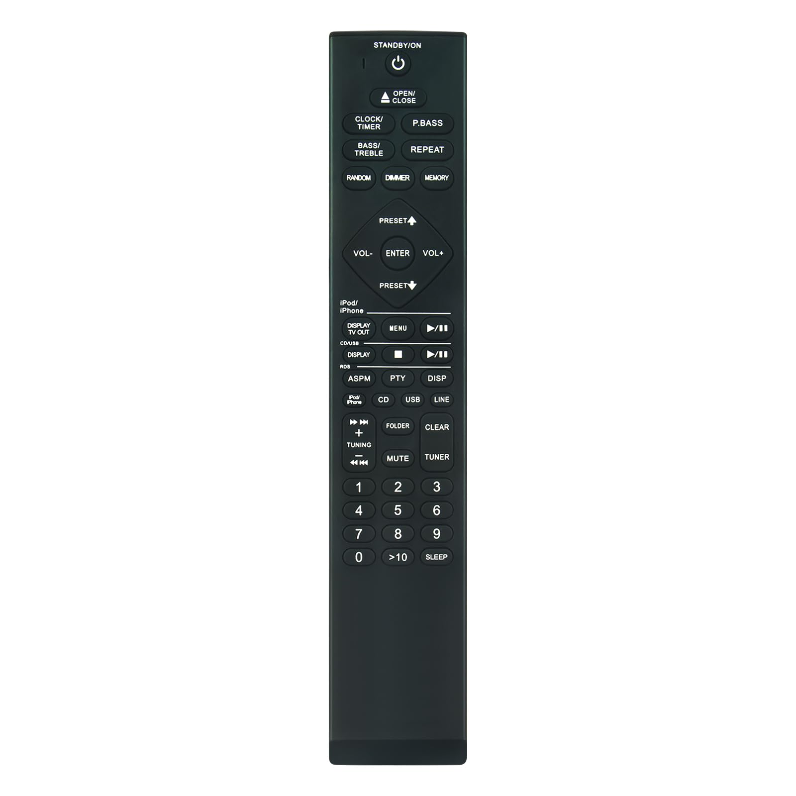 VINABTY AXD7634 Replacement Remote Control Applicable For Pioneer CD Receiver AXD7634 X-HM20-K X-HM20-S X-HM20-K/S X-HM20 X-HM10-K X-HM10-S X-HM10-K/S X-HM10 XHM10 XHM20